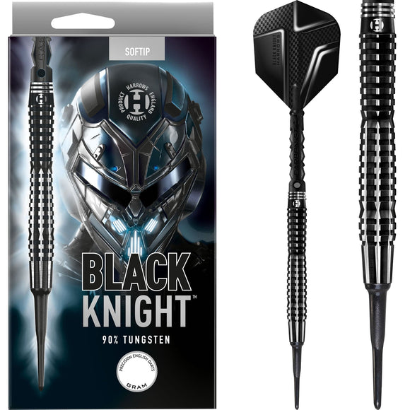 Harrows - Harrows Black Knight Darts - Soft Tip - Black & Silver