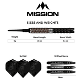 Mission - Mission Archon Darts - Soft Tip - 97.5% - Black & Bronze PVD