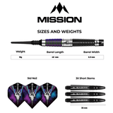Mission - Mission Occult Darts - Soft Tip - 90% - Black & Coral PVD